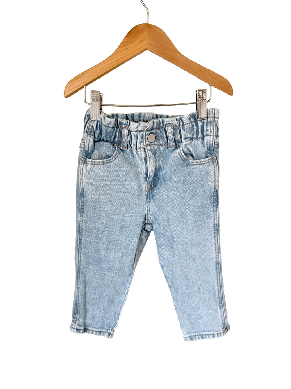 GAP Light Blue Elastic Waist Mom Jeans 2T